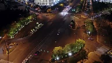 上海世纪大道夜景车流航拍视频的预览图